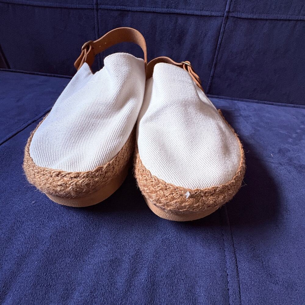 Reef Cushion Sage Slingback Espadrille Clogs 
white canvas adjustable strap 8 - Picture 9 of 12